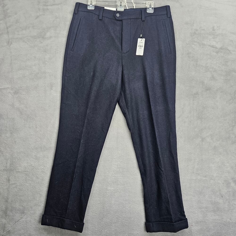 Express Wool Blend Dress Pants Blue Tailored Trousers 32x32 NWT